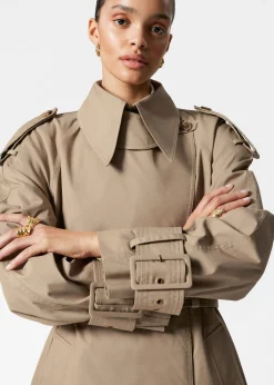 Maxi-Trenchcoat mit Gürtel