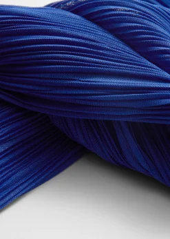 Mesh-Midikleid mit Stehkragen