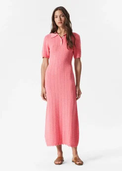 Midikleid aus Pointelle-Strick