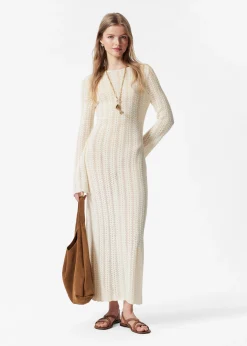 Midikleid aus Pointelle-Strick