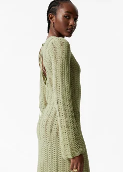 Midikleid aus Pointelle-Strick