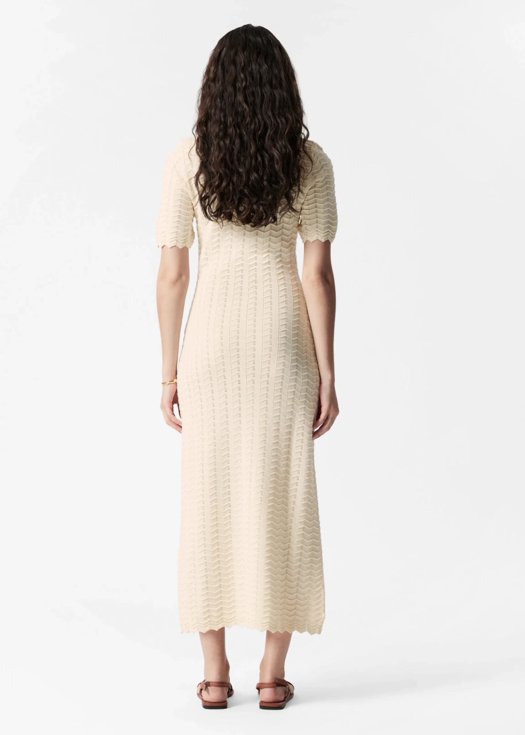 Midikleid aus Pointelle-Strick