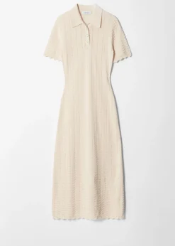 Midikleid aus Pointelle-Strick