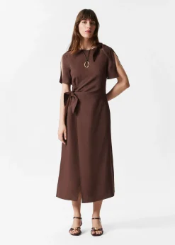 Midikleid mit Knotendetail