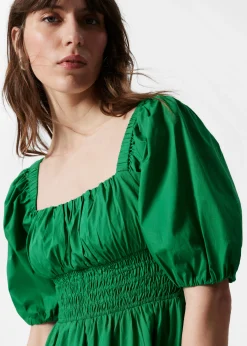 Midikleid mit Puffärmeln