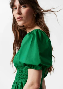 Midikleid mit Puffärmeln