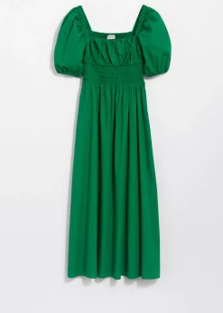 Midikleid mit Puffärmeln