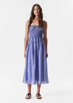 Midikleid mit Raffungen