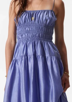 Midikleid mit Raffungen