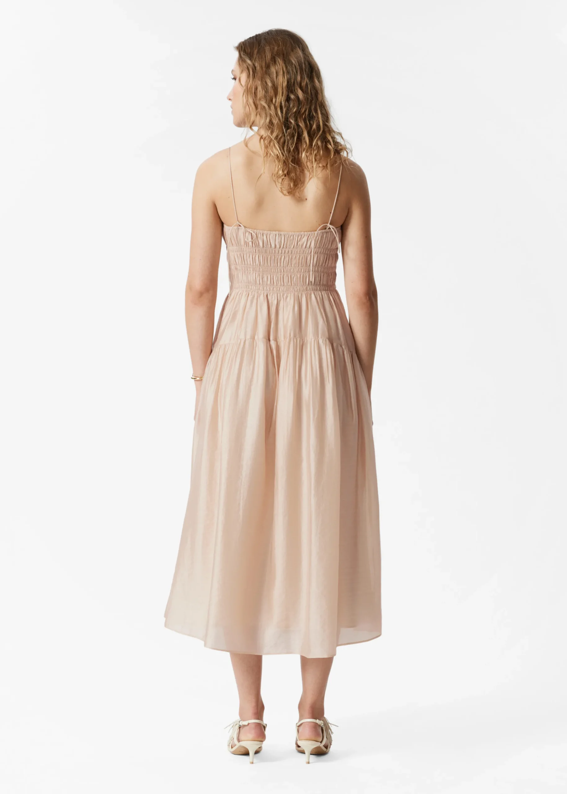 Midikleid mit Raffungen