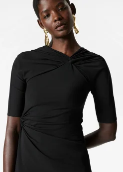 Midikleid mit Raffungen