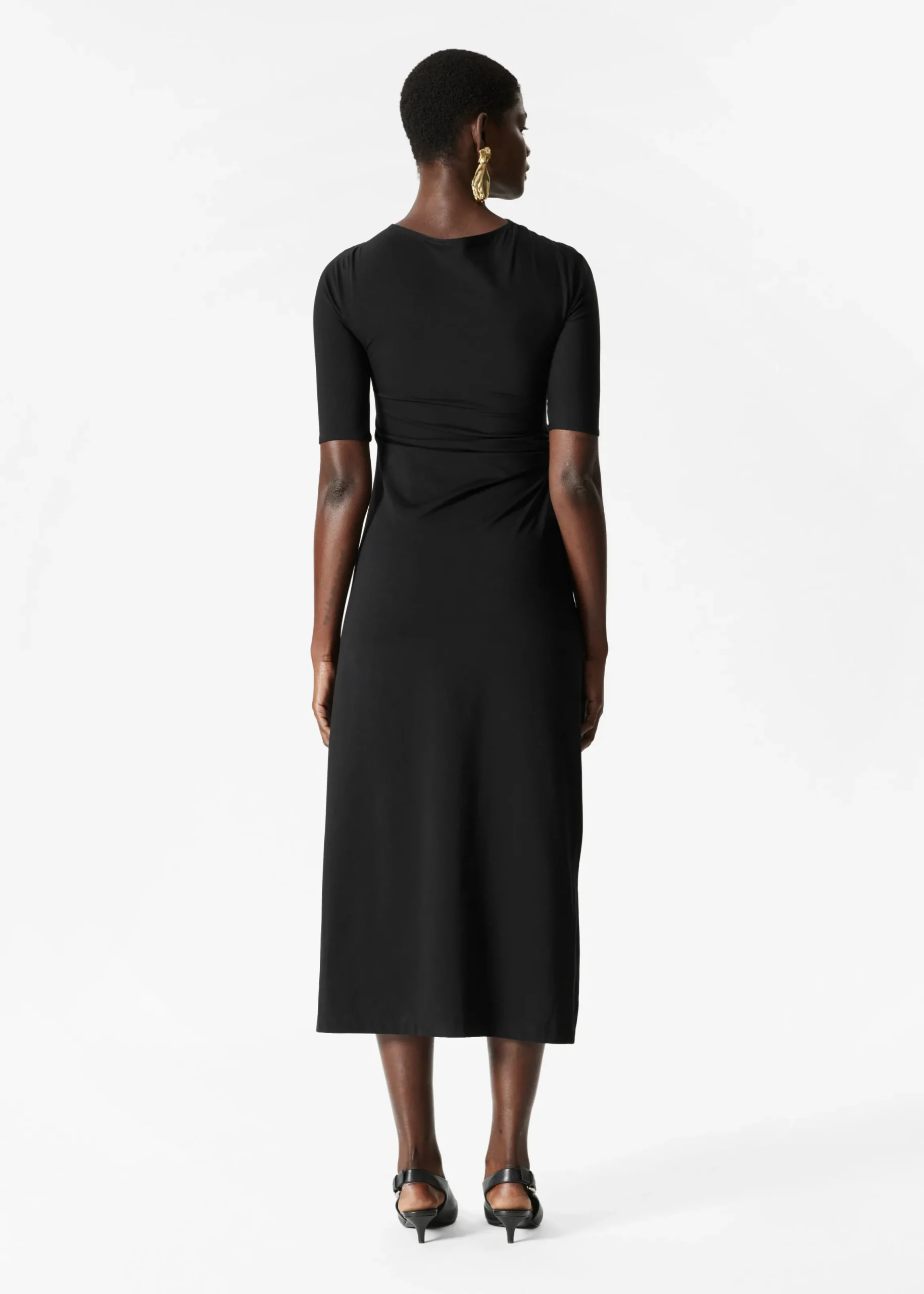 Midikleid mit Raffungen