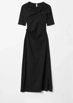 Midikleid mit Raffungen