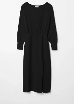 Midikleid mit Schlitz