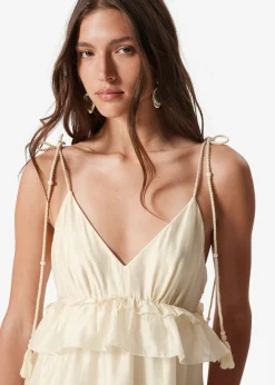 Midikleid mit schmalen Trägern