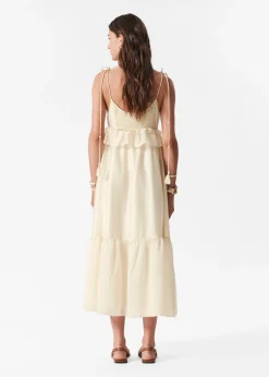 Midikleid mit schmalen Trägern