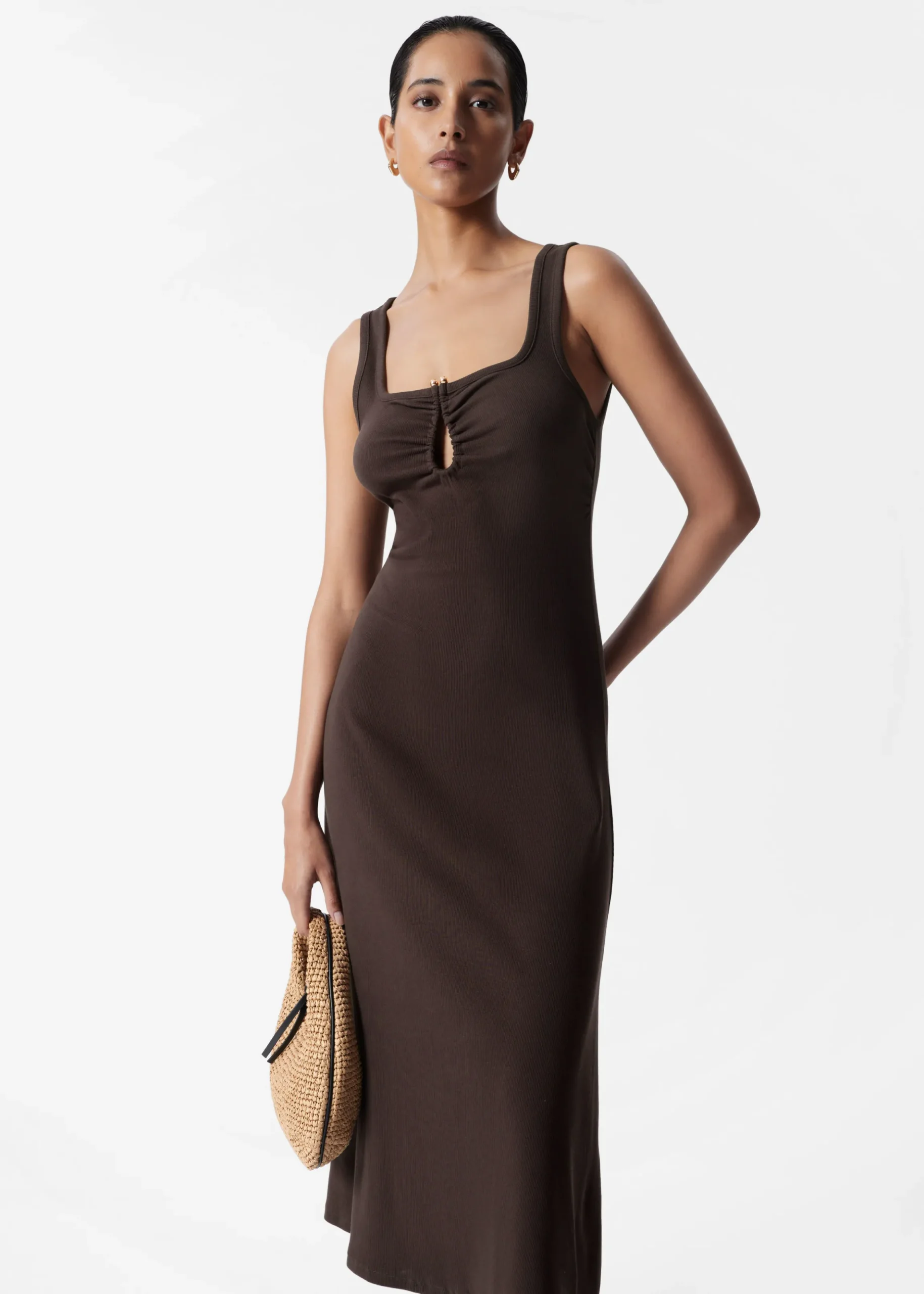 Midikleid mit Schnallendetail