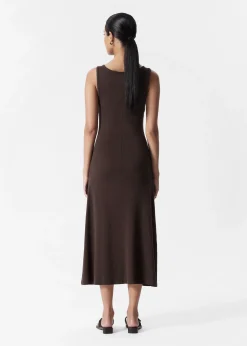 Midikleid mit Schnallendetail
