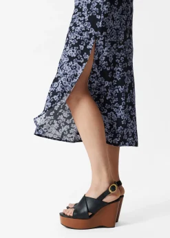 Midikleid mit V-Ausschnitt
