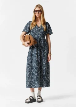 Midikleid mit V-Ausschnitt