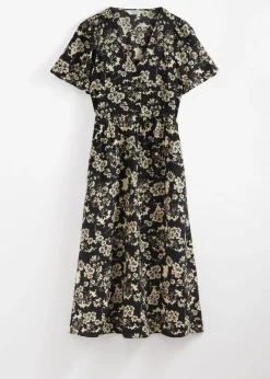 Midikleid mit Volantärmeln