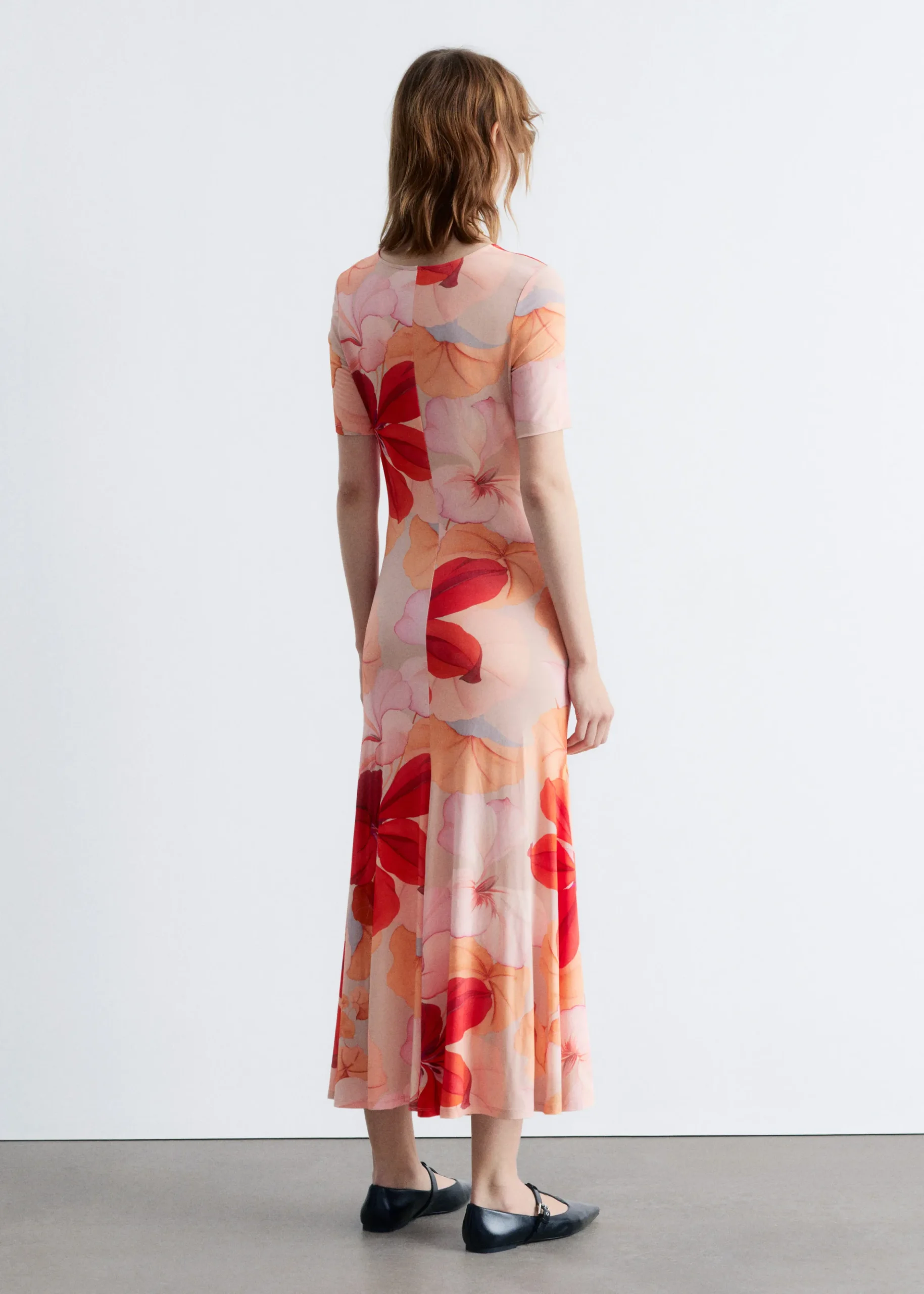 Midi-Strickkleid mit Raffungen