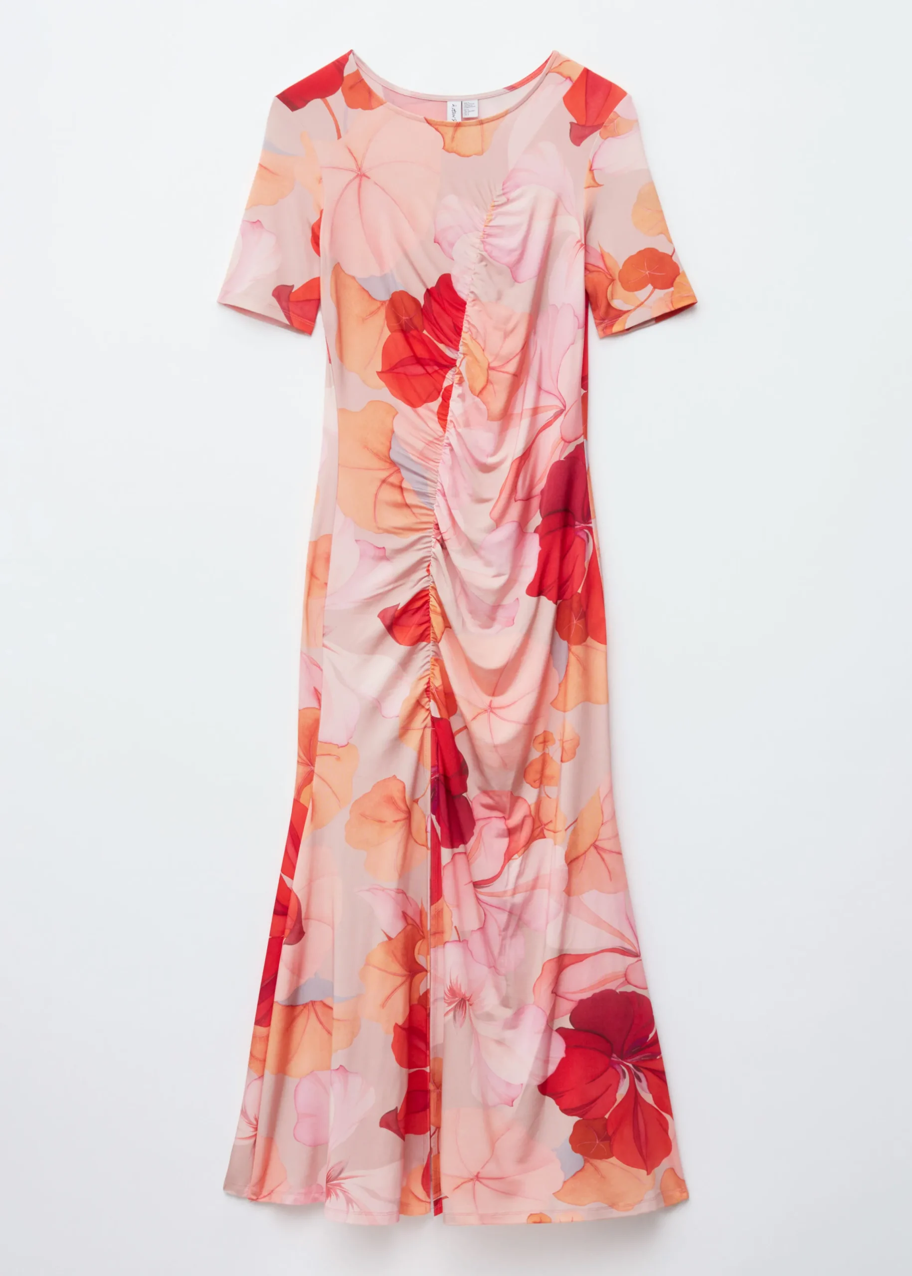 Midi-Strickkleid mit Raffungen