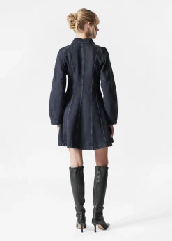 Mini-Hemdkleid aus Denim