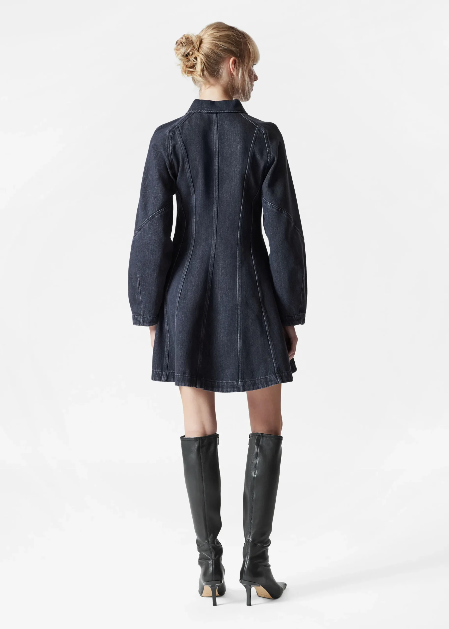 Mini-Hemdkleid aus Denim