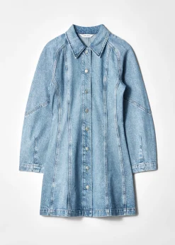 Mini-Hemdkleid aus Denim