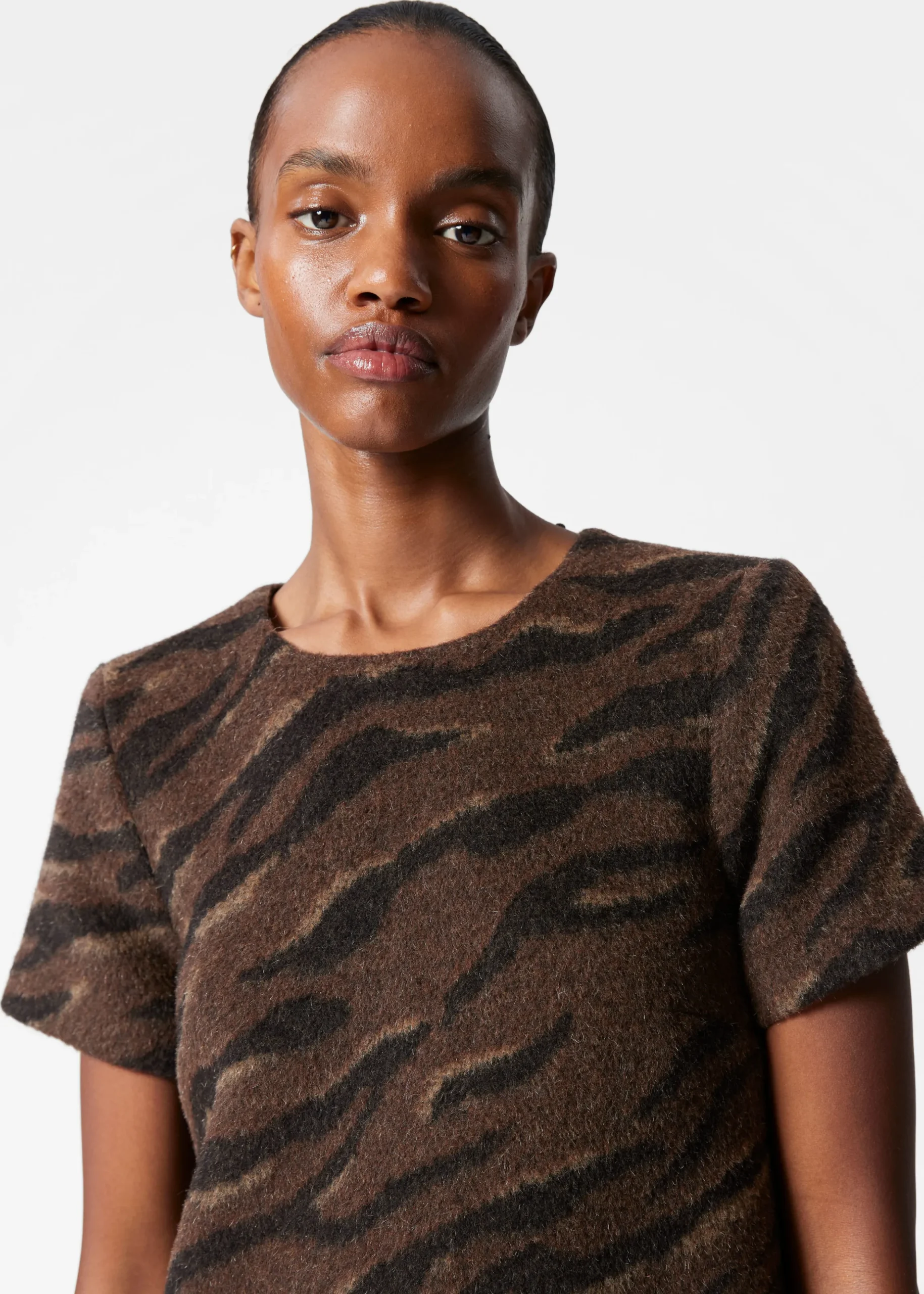 Minikleid aus Woll-Jacquard