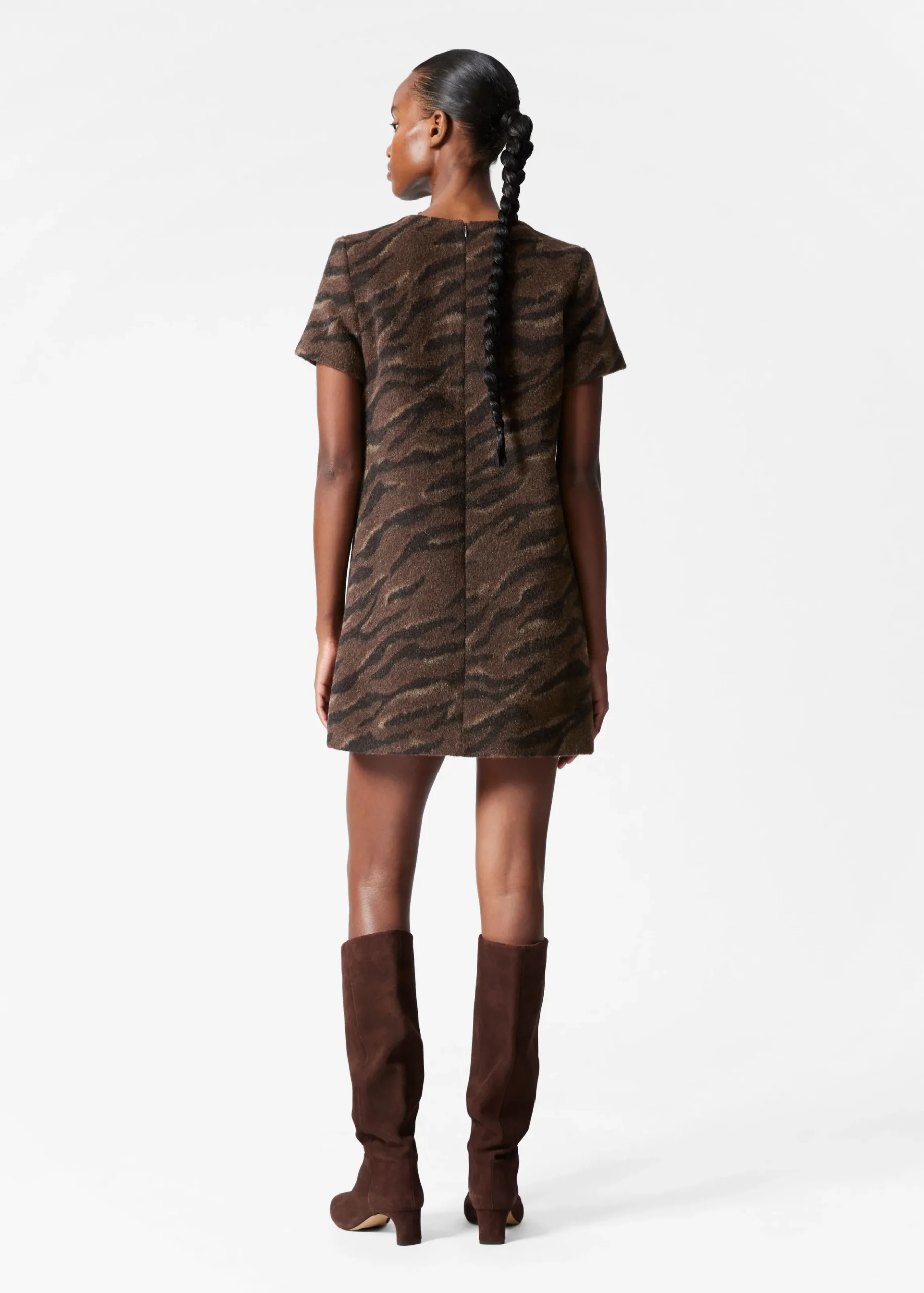 Minikleid aus Woll-Jacquard