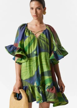 Minikleid mit Rüschen
