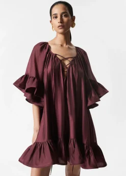 Minikleid mit Rüschen