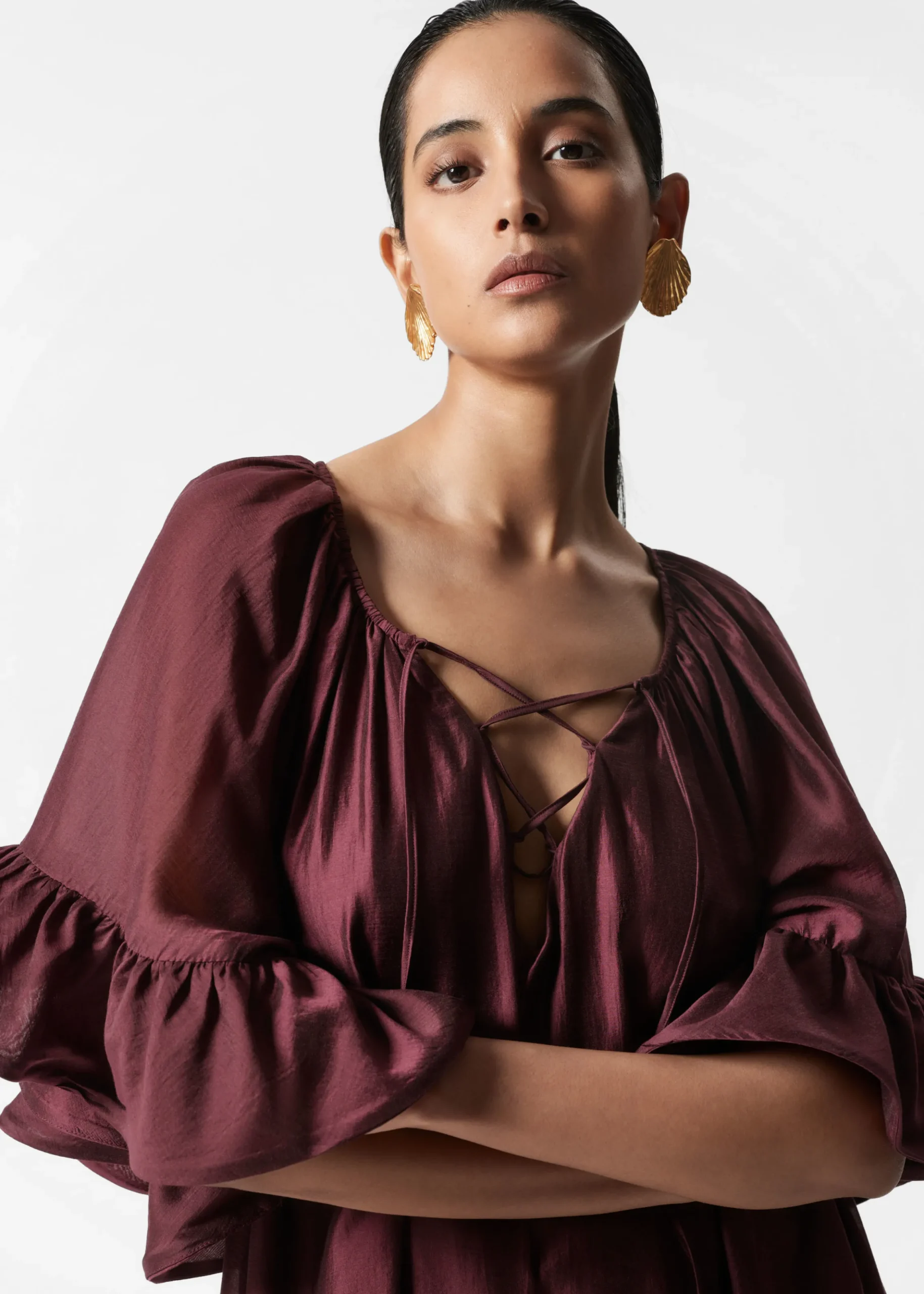 Minikleid mit Rüschen