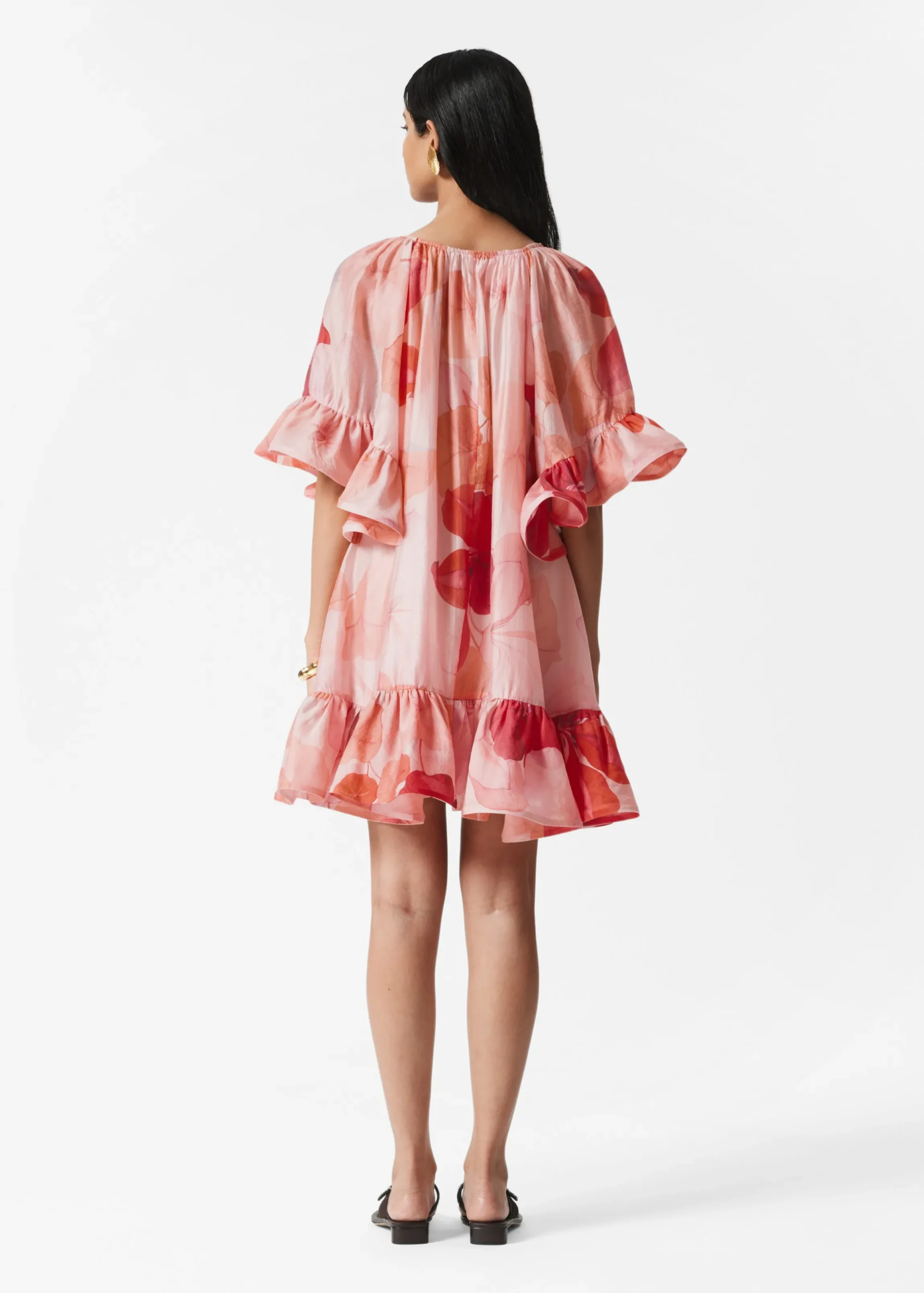 Minikleid mit Rüschen