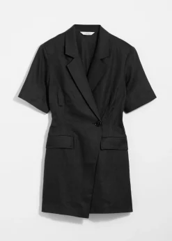 Mini-Leinenkleid im Blazer-Stil