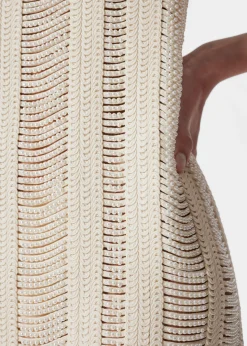 Mini-Strickkleid mit Perlen