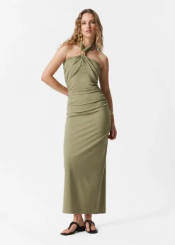 Neckholder-Midikleid