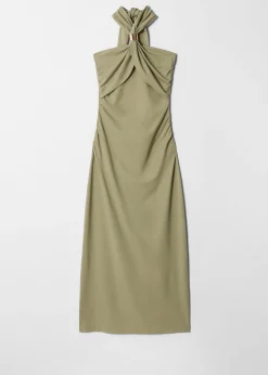 Neckholder-Midikleid
