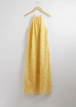 Neckholder-Midikleid ohne Ärmel