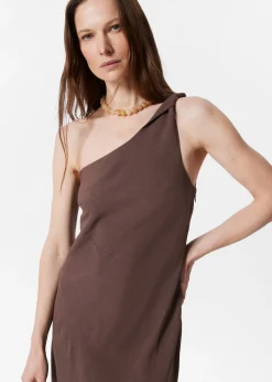 One-Shoulder-Midikleid