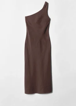 One-Shoulder-Midikleid