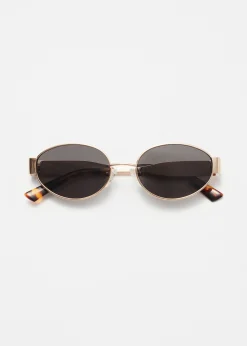 Ovale Sonnenbrille mit Metallgestell
