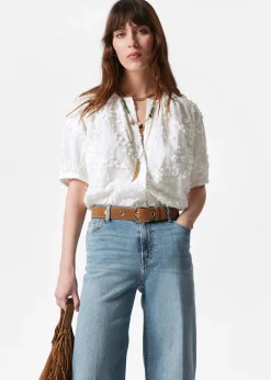 Oversized-Bluse mit Puffärmeln