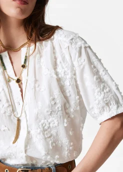 Oversized-Bluse mit Puffärmeln