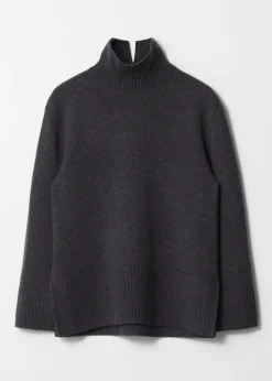 Oversized-Wollpullover mit Rollkragen