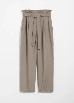 Paperbag-Hose aus Leinen-Mix