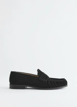 Penny-Loafer aus Veloursleder