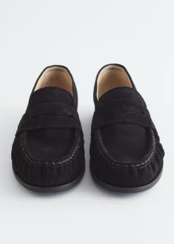 Penny-Loafer aus Veloursleder